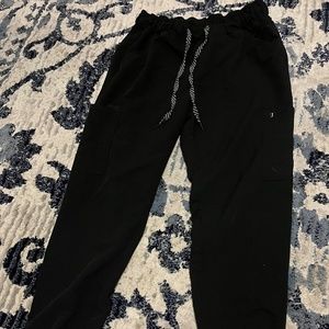 Black Januu Mesh-Enhanced Scrub Jogger (SP)